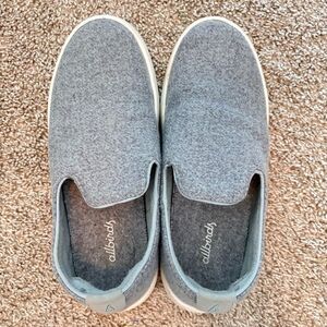 All birds womens wool loungers size 7 dapple grey w cream sole